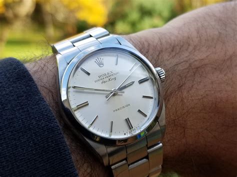 rolex air king 5500 on wrist|rolex air king 5500 price.